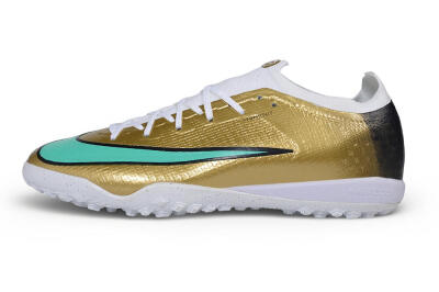 Nike Air Zoom Mercurial Vapor 17 Elite TF Artificial Turf Soccer Shoes - Gold/Metallic Gold/Mint Green