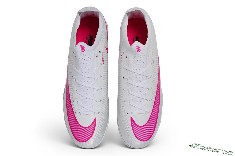 Nike Air Zoom Mercurial Vapor 17 Elite TF Artificial Turf Soccer Shoes - White/White/Hyper Pink 4