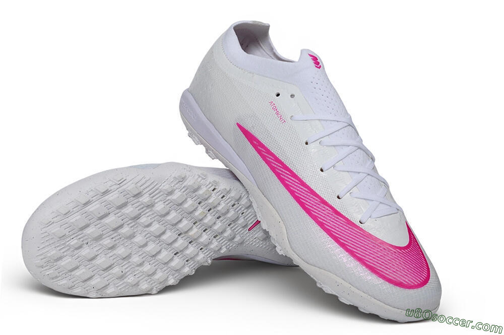 Nike Air Zoom Mercurial Vapor 17 Elite TF Artificial Turf Soccer Shoes - White/White/Hyper Pink 3