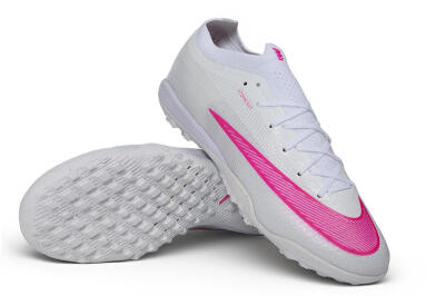 Nike Air Zoom Mercurial Vapor 17 Elite TF Artificial Turf Soccer Shoes - White/White/Hyper Pink