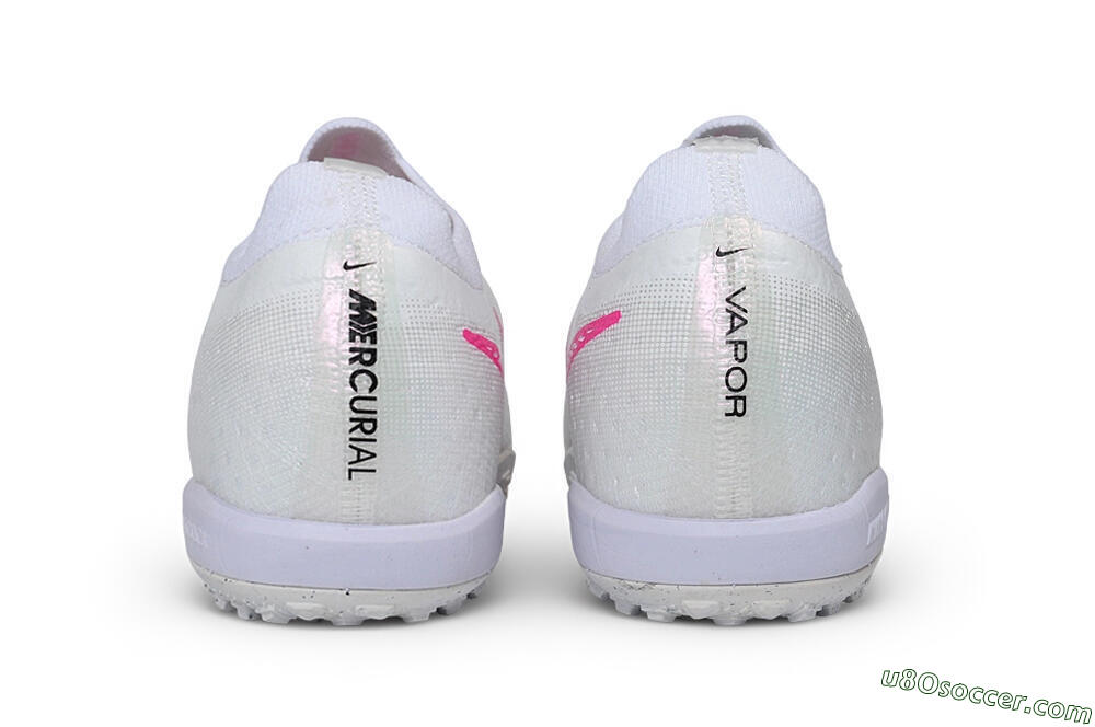 Nike Air Zoom Mercurial Vapor 17 Elite TF Artificial Turf Soccer Shoes - White/White/Hyper Pink 5