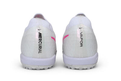 Nike Air Zoom Mercurial Vapor 17 Elite TF Artificial Turf Soccer Shoes - White/White/Hyper Pink