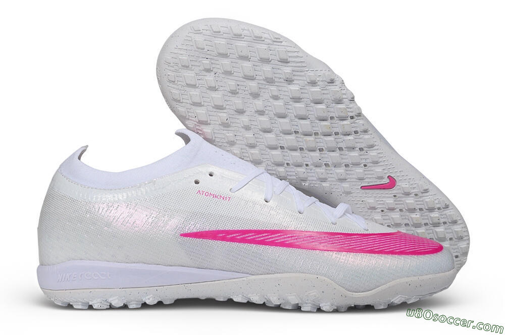 Nike Air Zoom Mercurial Vapor 17 Elite TF Artificial Turf Soccer Shoes - White/White/Hyper Pink 1
