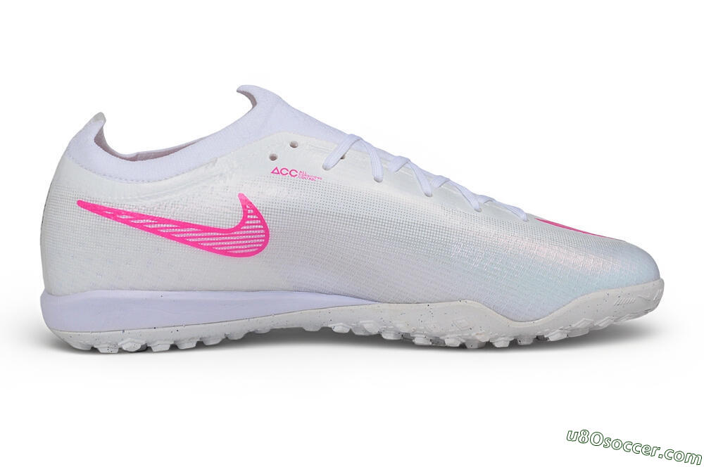 Nike Air Zoom Mercurial Vapor 17 Elite TF Artificial Turf Soccer Shoes - White/White/Hyper Pink 7
