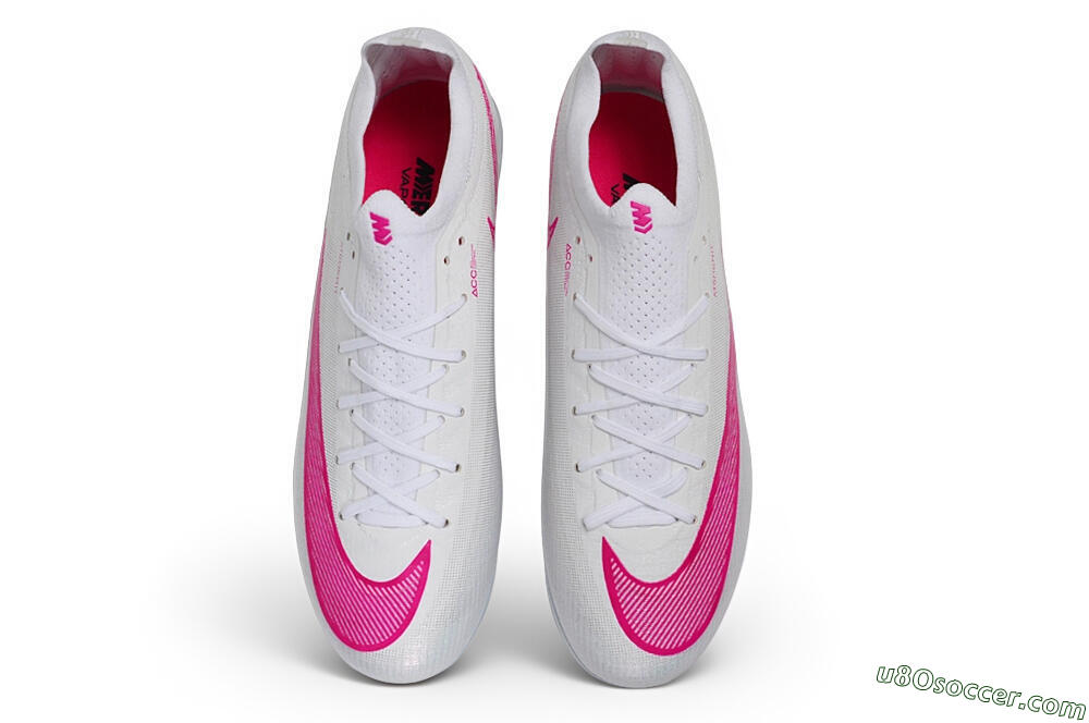 Nike Air Zoom Mercurial Vapor 17 Elite FG Firm Ground Soccer Cleats - White/White/Pink 4