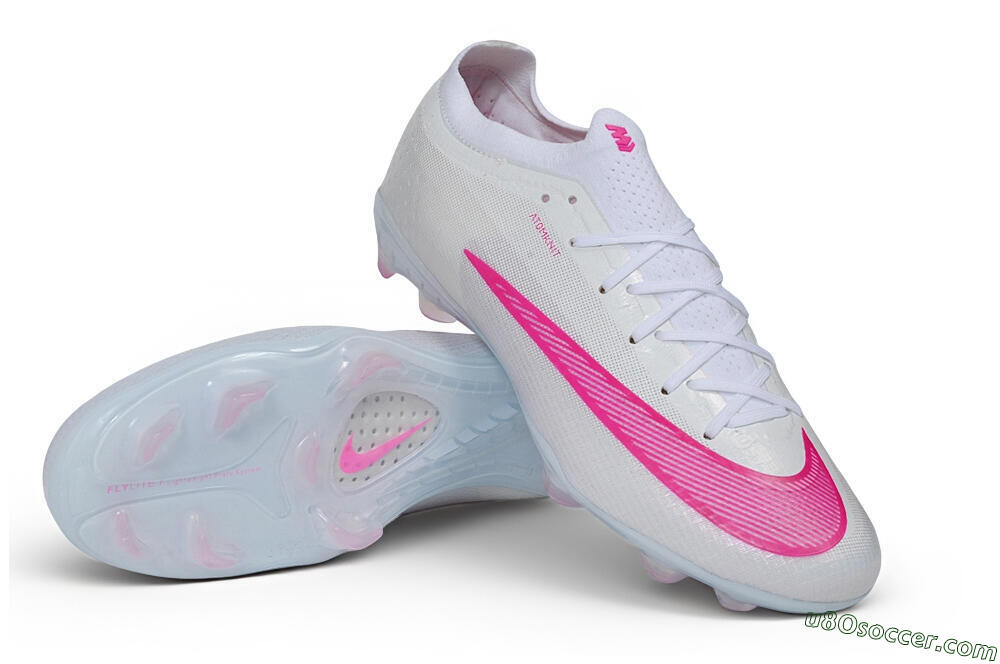 Nike Air Zoom Mercurial Vapor 17 Elite FG Firm Ground Soccer Cleats - White/White/Pink 3