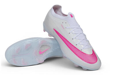 Nike Air Zoom Mercurial Vapor 17 Elite FG Firm Ground Soccer Cleats - White/White/Pink