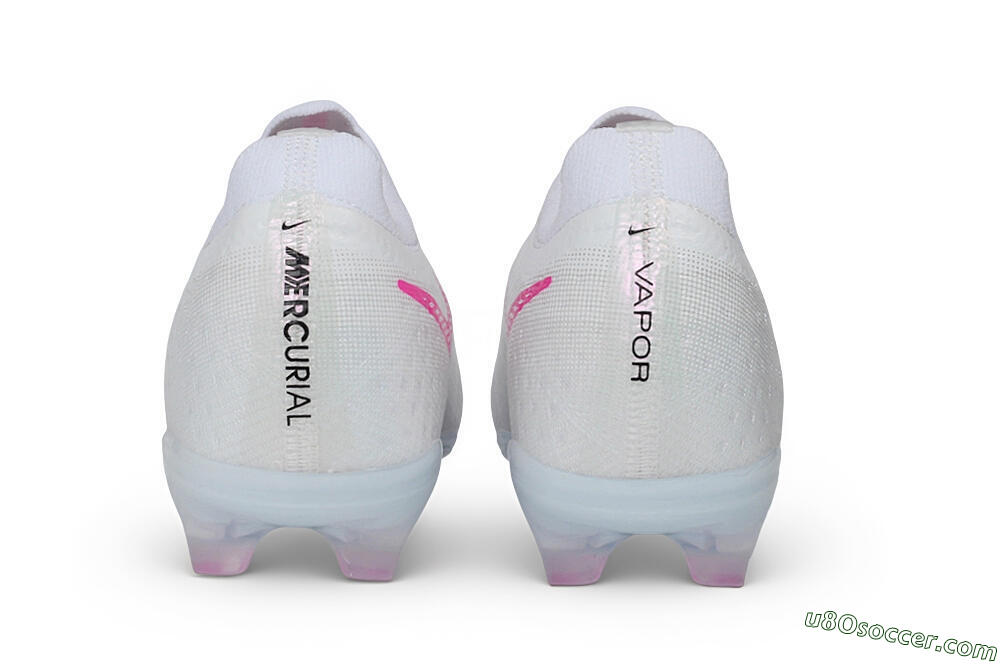 Nike Air Zoom Mercurial Vapor 17 Elite FG Firm Ground Soccer Cleats - White/White/Pink 5