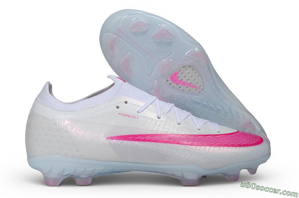 Nike Air Zoom Mercurial Vapor 17 Elite FG Firm Ground Soccer Cleats - White/White/Pink 1