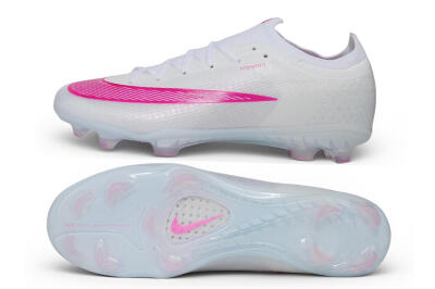 Nike Air Zoom Mercurial Vapor 17 Elite FG Firm Ground Soccer Cleats - White/White/Pink