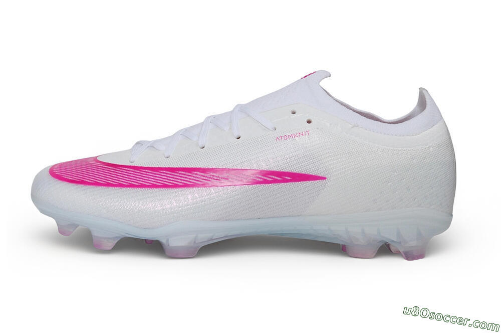 Nike Air Zoom Mercurial Vapor 17 Elite FG Firm Ground Soccer Cleats - White/White/Pink 2