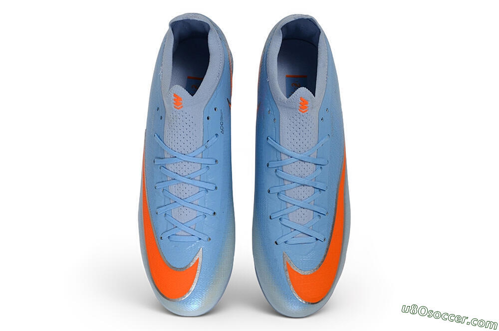 Nike Air Zoom Mercurial Vapor 17 Elite FG Firm Ground Soccer Cleats - Blue/Baltic Blue/Total Orange 4