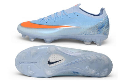 Nike Air Zoom Mercurial Vapor 17 Elite FG Firm Ground Soccer Cleats - Blue/Baltic Blue/Total Orange