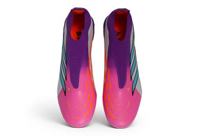 Adidas Predator 26 Elite Laceless FG Firm Ground Soccer Cleats - Purple/Berry Pink/Electric Blue