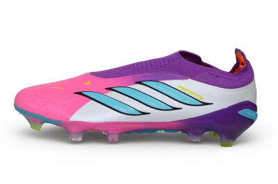 Adidas Predator 26 Elite Laceless FG Firm Ground Soccer Cleats - Purple/Berry Pink/Electric Blue