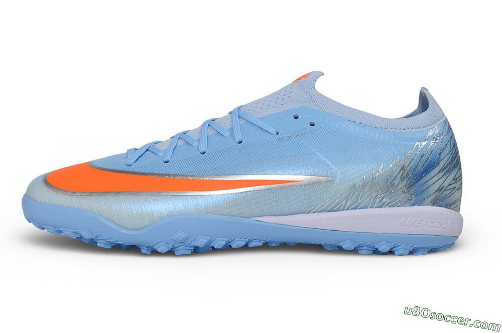 Nike Air Zoom Mercurial Vapor 17 Elite TF Artificial Turf Soccer Shoes - Blue/Baltic Blue/Laser Orange 2