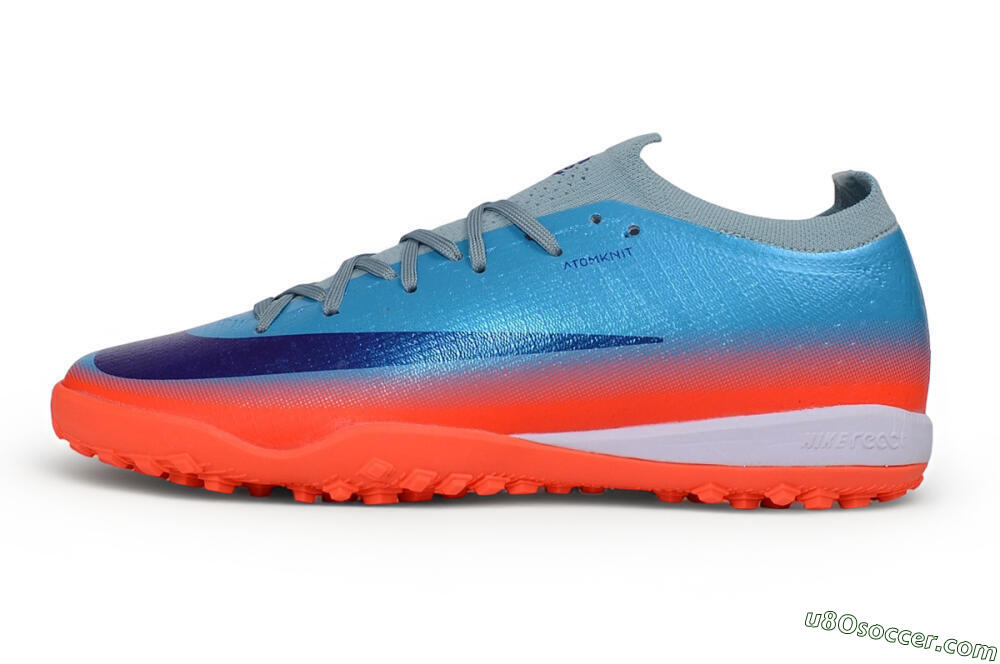 Nike Air Zoom Mercurial Vapor 17 Elite TF Artificial Turf Soccer Shoes - Blue/Baltic Blue/Bright Crimson 2