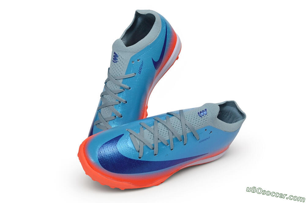 Nike Air Zoom Mercurial Vapor 17 Elite TF Artificial Turf Soccer Shoes - Blue/Baltic Blue/Bright Crimson 3