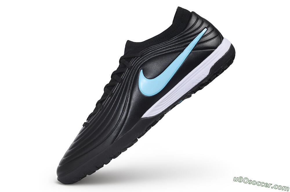 Nike Tiempo Legend 11 Elite TF Artificial Turf Soccer Shoes - Black/Black/University Blue 5
