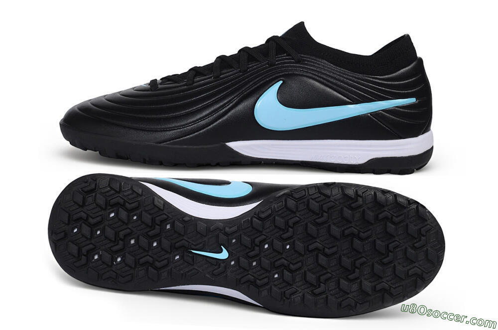 Nike Tiempo Legend 11 Elite TF Artificial Turf Soccer Shoes - Black/Black/University Blue 0