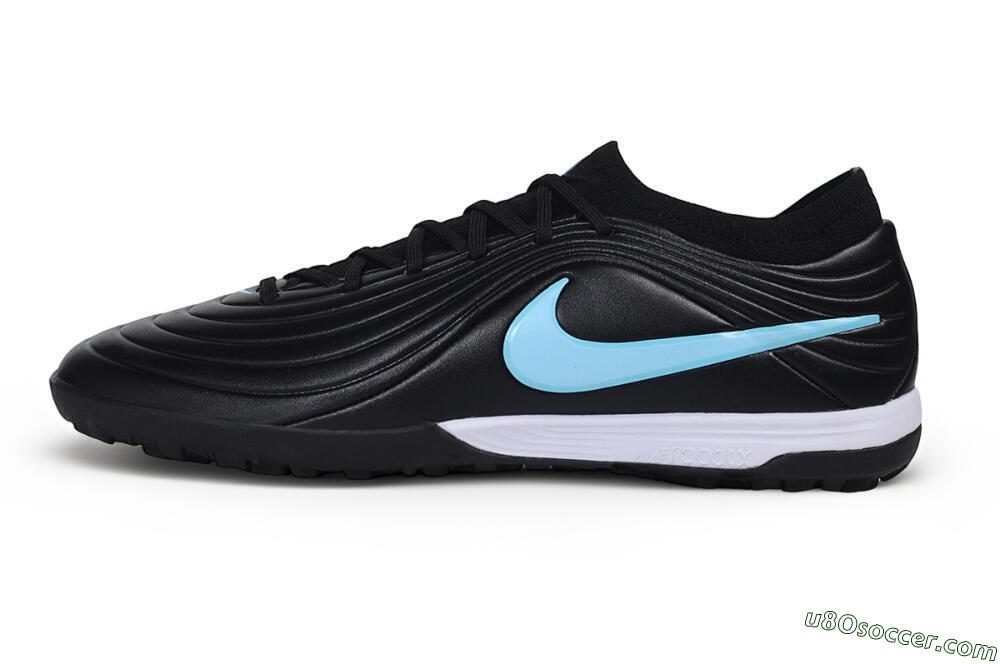 Nike Tiempo Legend 11 Elite TF Artificial Turf Soccer Shoes - Black/Black/University Blue 2