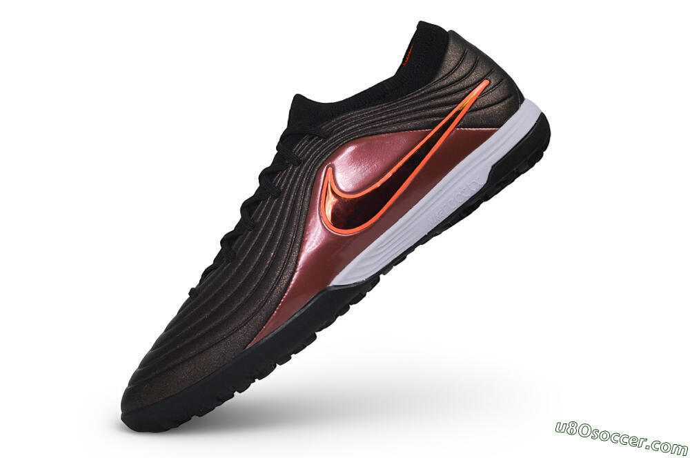 Nike Tiempo Legend 11 Elite TF Artificial Turf Soccer Shoes - Black/Black/Bronze/Total Orange 5