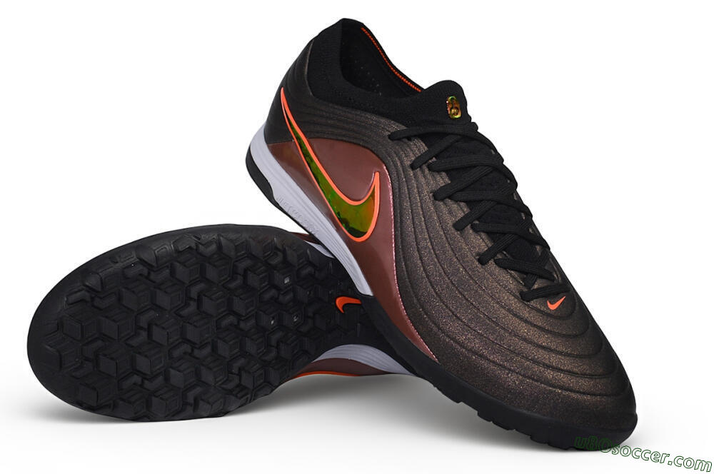 Nike Tiempo Legend 11 Elite TF Artificial Turf Soccer Shoes - Black/Black/Bronze/Total Orange 3