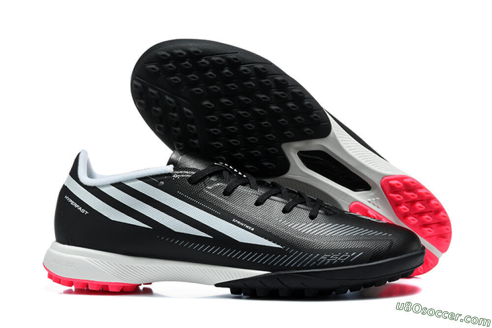 Adidas F50 Hyperfast Pro TF Artificial Turf Soccer Shoes - Black/Core Black/Cloud White 1