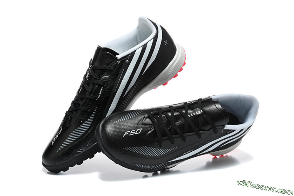Adidas F50 Hyperfast Pro TF Artificial Turf Soccer Shoes - Black/Core Black/Cloud White 6