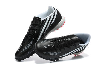 Adidas F50 Hyperfast Pro TF Artificial Turf Soccer Shoes - Black/Core Black/Cloud White