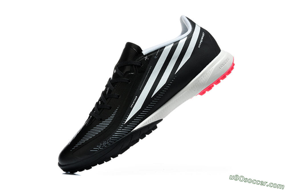 Adidas F50 Hyperfast Pro TF Artificial Turf Soccer Shoes - Black/Core Black/Cloud White 8