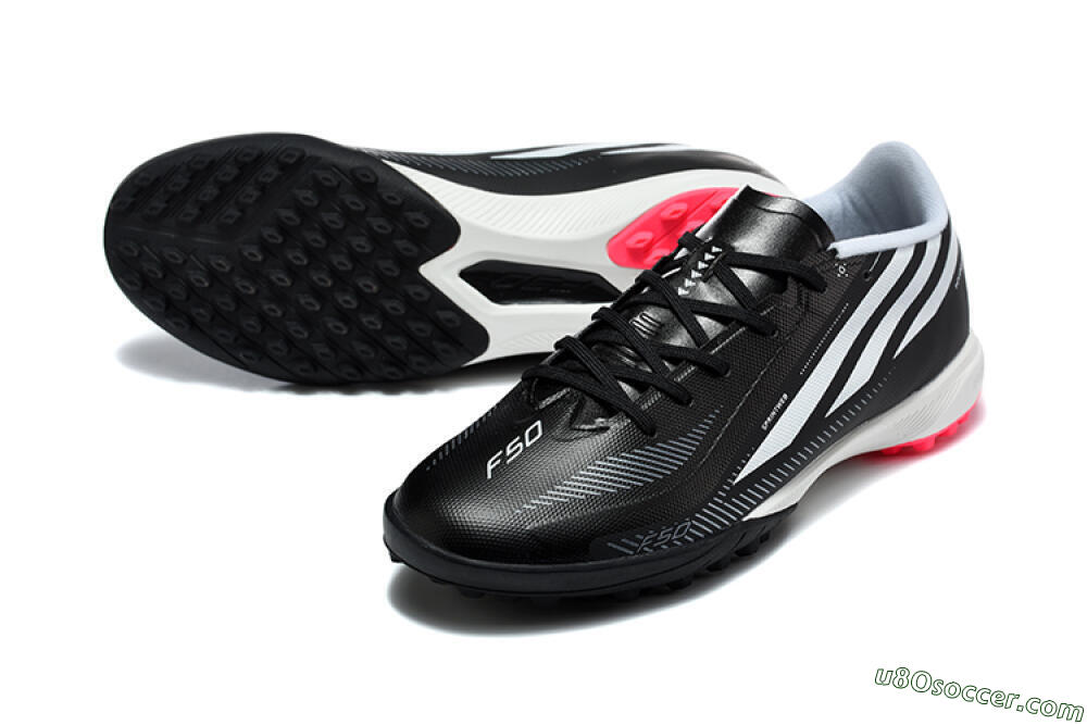 Adidas F50 Hyperfast Pro TF Artificial Turf Soccer Shoes - Black/Core Black/Cloud White 3