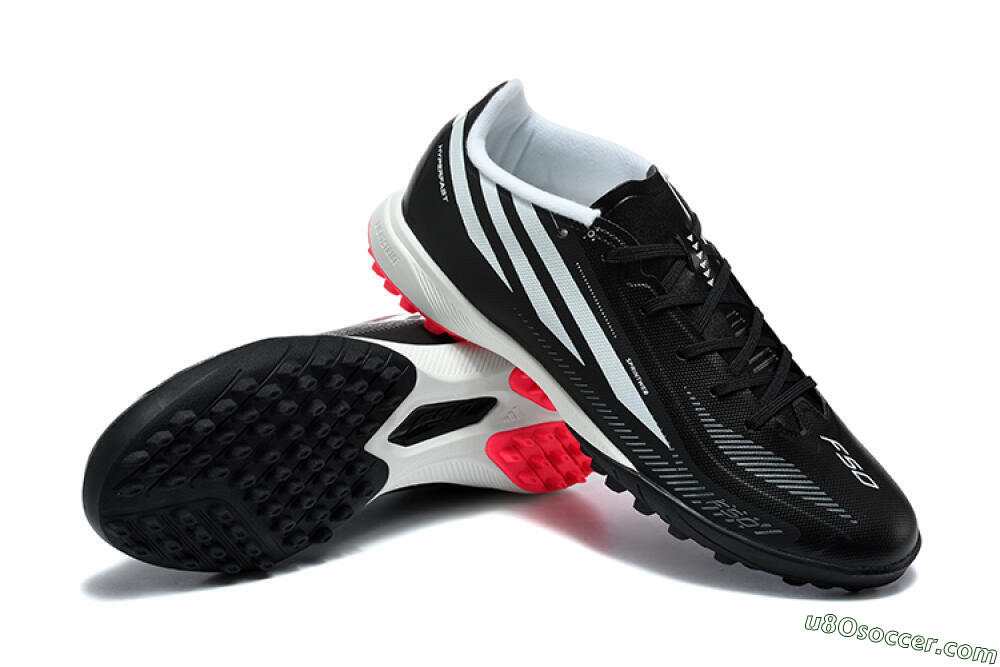Adidas F50 Hyperfast Pro TF Artificial Turf Soccer Shoes - Black/Core Black/Cloud White 4