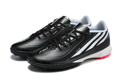Adidas F50 Hyperfast Pro TF Artificial Turf Soccer Shoes - Black/Core Black/Cloud White