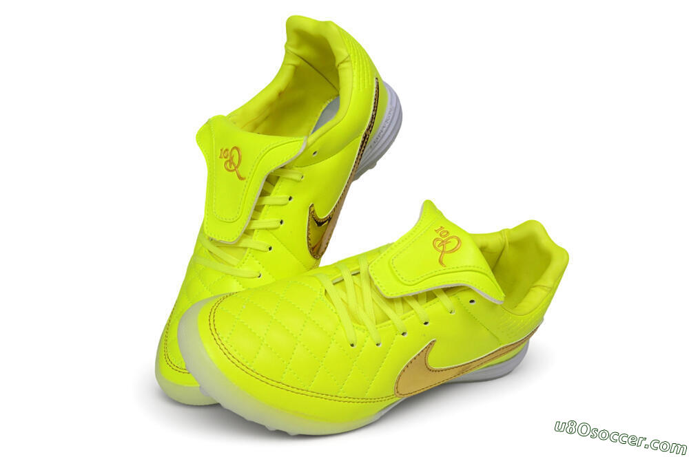 Nike Tiempo Legend SE TF Artificial Turf Soccer Shoes - Yellow/Volt/Metallic Gold 3