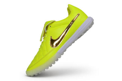 Nike Tiempo Legend SE TF Artificial Turf Soccer Shoes - Yellow/Volt/Metallic Gold