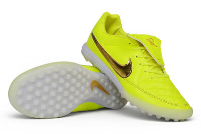 Nike Tiempo Legend SE TF Artificial Turf Soccer Shoes - Yellow/Volt/Metallic Gold