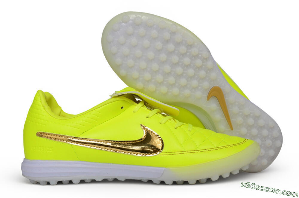Nike Tiempo Legend SE TF Artificial Turf Soccer Shoes - Yellow/Volt/Metallic Gold 1