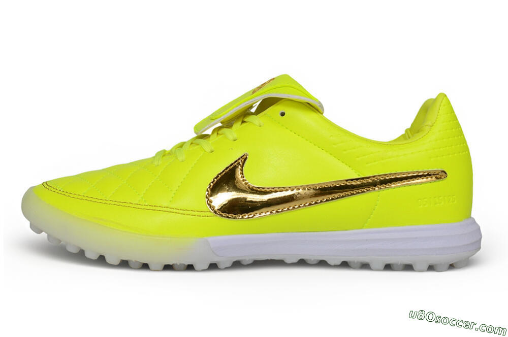 Nike Tiempo Legend SE TF Artificial Turf Soccer Shoes - Yellow/Volt/Metallic Gold 2