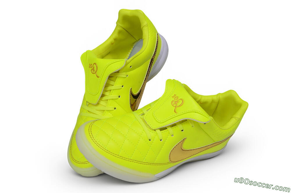 Nike Tiempo Legend SE IC Indoor & Futsal Soccer Shoes - Yellow/Volt/Metallic Gold 3