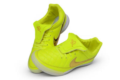 Nike Tiempo Legend SE IC Indoor & Futsal Soccer Shoes - Yellow/Volt/Metallic Gold