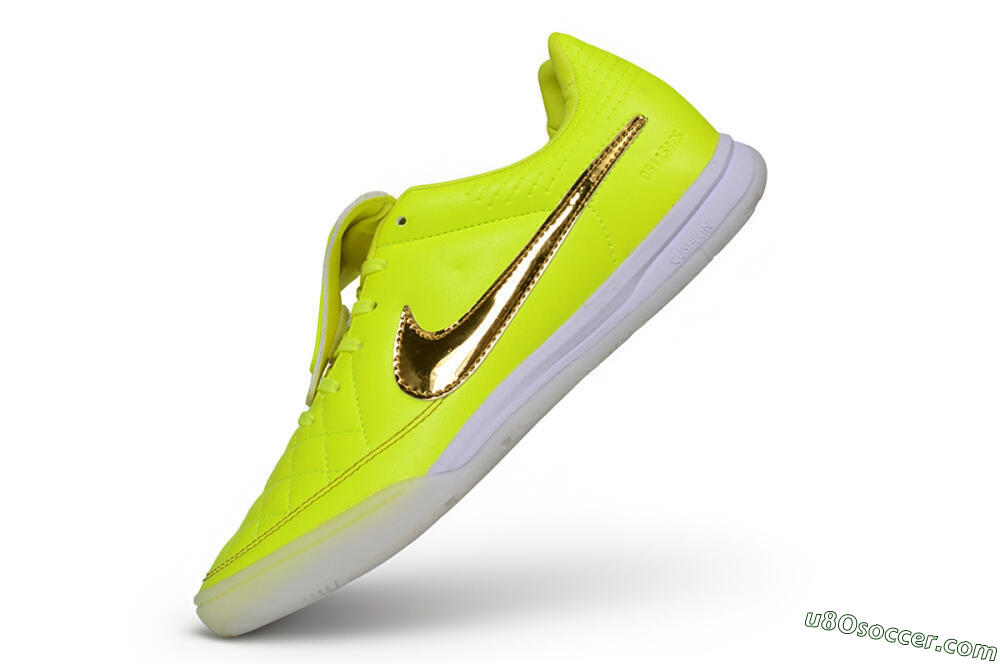 Nike Tiempo Legend SE IC Indoor & Futsal Soccer Shoes - Yellow/Volt/Metallic Gold 5