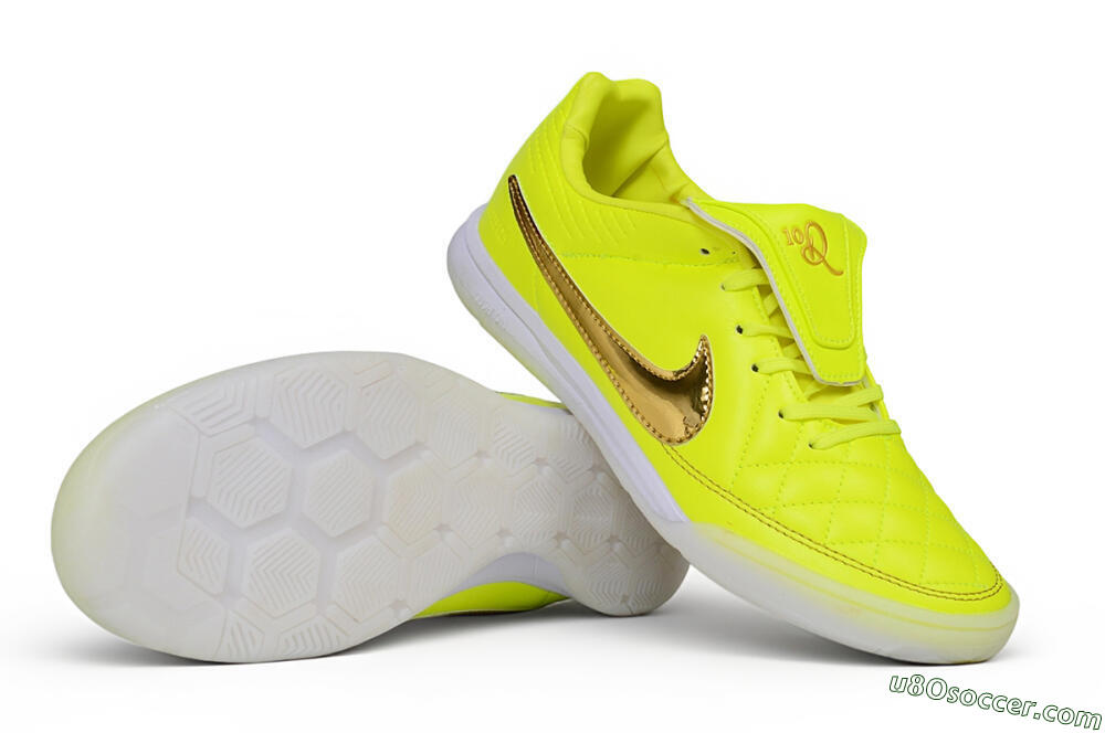 Nike Tiempo Legend SE IC Indoor & Futsal Soccer Shoes - Yellow/Volt/Metallic Gold 0