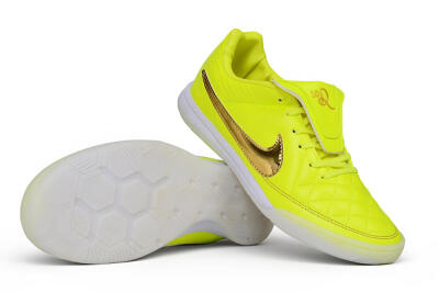 Nike Tiempo Legend SE IC Indoor & Futsal Soccer Shoes - Yellow/Volt/Metallic Gold