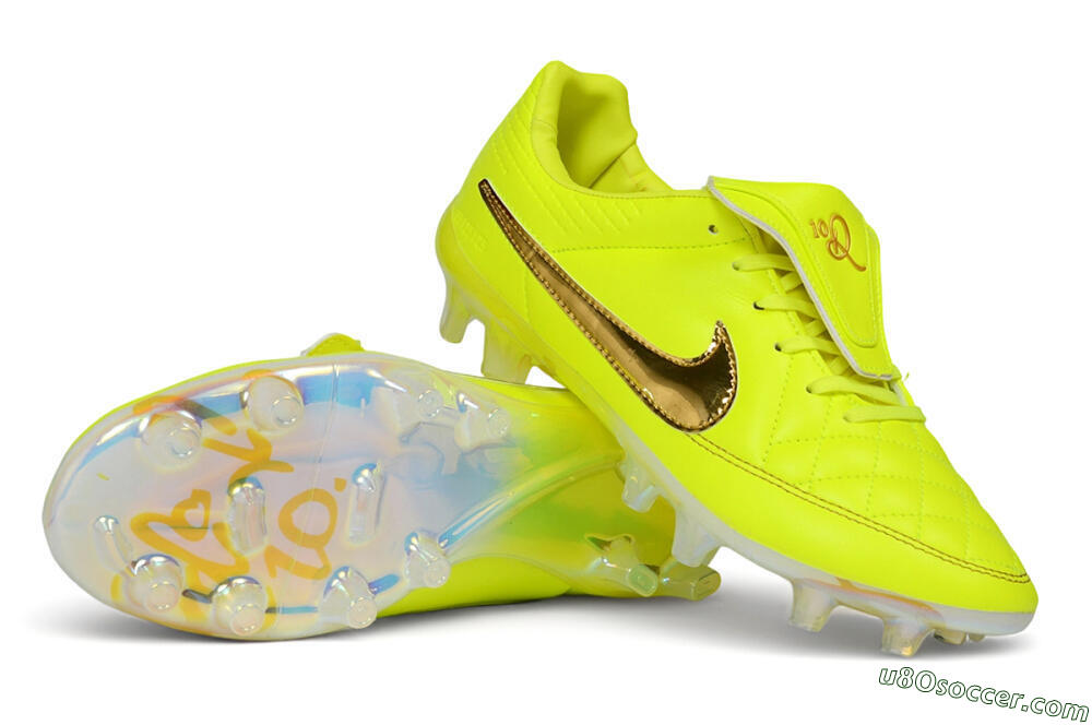 Nike Tiempo Legend SE FG Firm Ground Soccer Cleats - Yellow/Volt/Metallic Gold 0