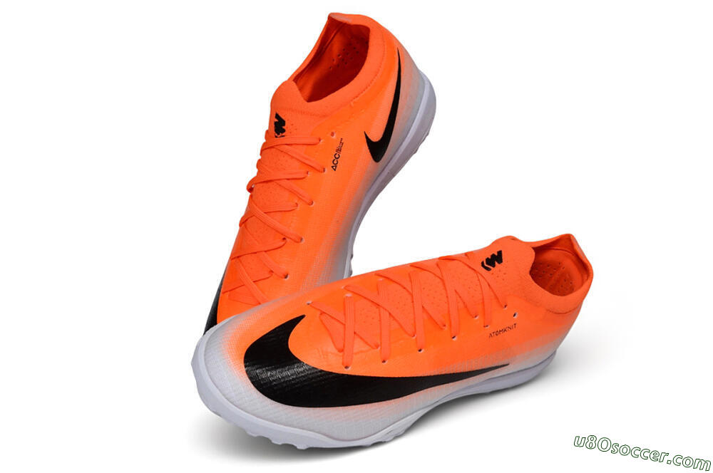 Nike Air Zoom Mercurial Vapor 17 Elite TF Artificial Turf Soccer Shoes - Orange/Bright Crimson/Metallic Silver 3