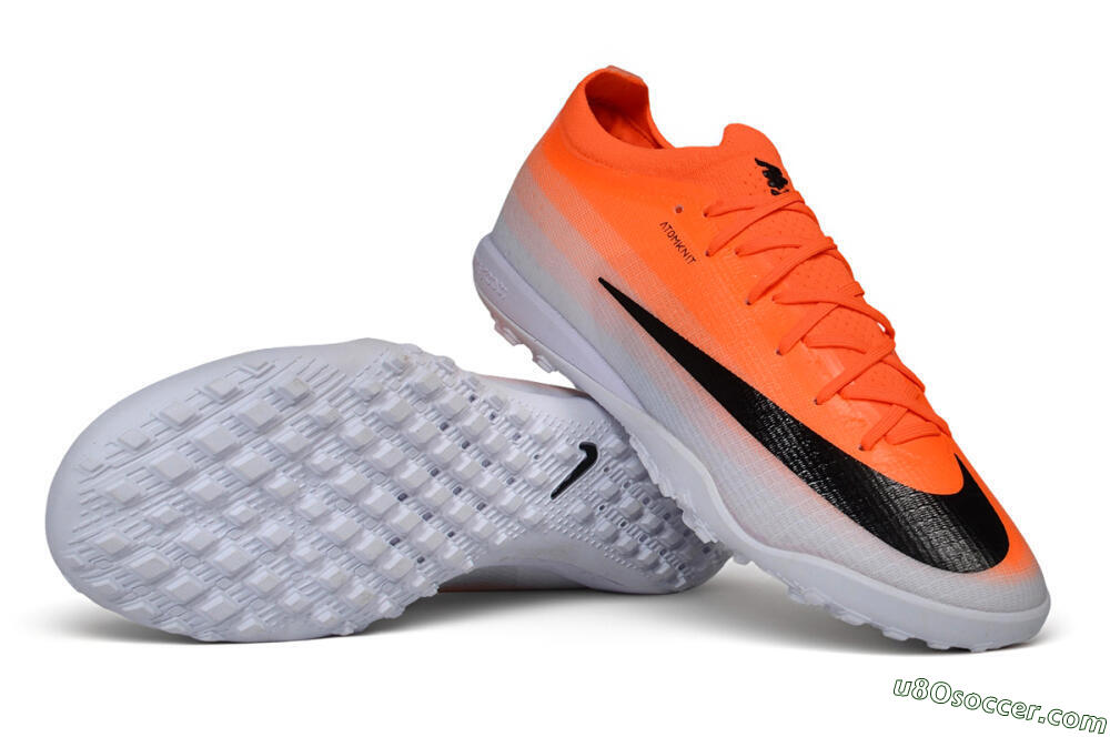 Nike Air Zoom Mercurial Vapor 17 Elite TF Artificial Turf Soccer Shoes - Orange/Bright Crimson/Metallic Silver 0