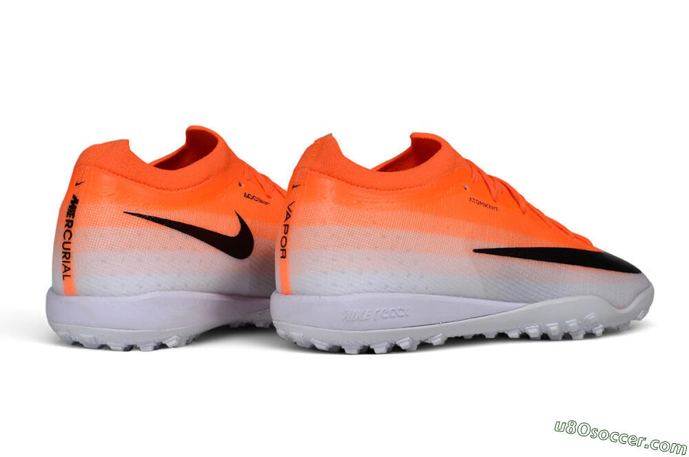 Nike Air Zoom Mercurial Vapor 17 Elite TF Artificial Turf Soccer Shoes - Orange/Bright Crimson/Metallic Silver 6