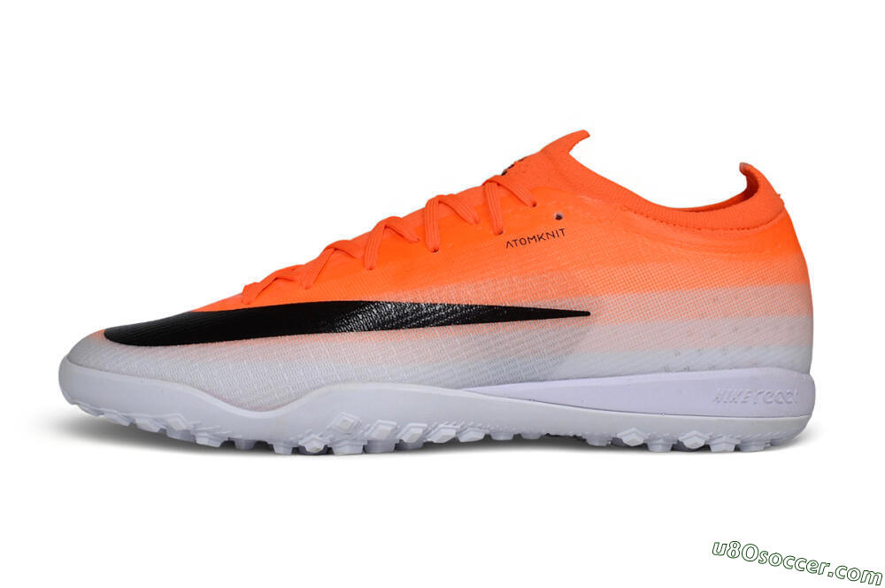 Nike Air Zoom Mercurial Vapor 17 Elite TF Artificial Turf Soccer Shoes - Orange/Bright Crimson/Metallic Silver 2
