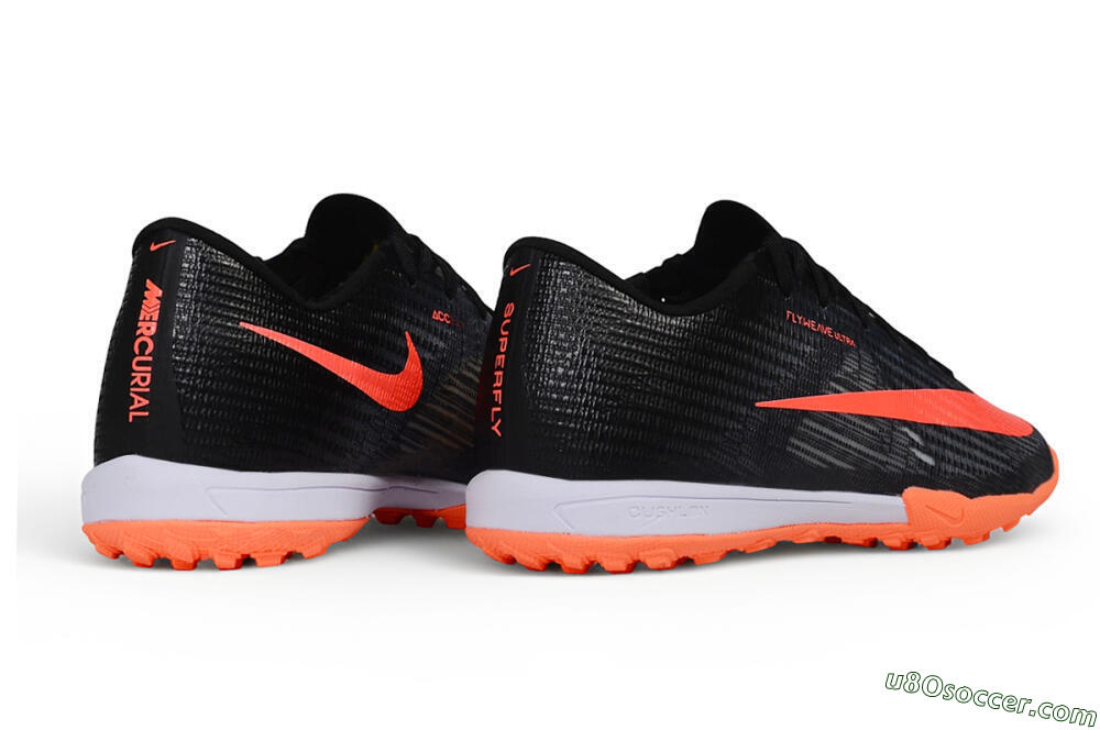 Nike Air Zoom Mercurial Vapor 17 Elite TF Artificial Turf Soccer Shoes - Black/Black/Bright Crimson 6
